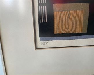 Vintage Woodcut. Signed and numbered by Artist. Measures 22" x 24". Photo 2 of 4.