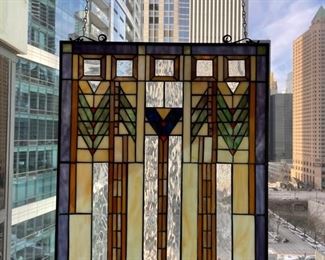 Stained Glass Window Art. Measures approximate 18" x 24"