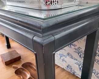 Asian-Style Console with Glass Top. Measures 54" x 16" D x 30" H. Photo 2 of 3. 