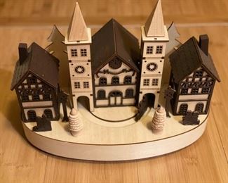 Vintage Carved Balsa Wood Music Box.