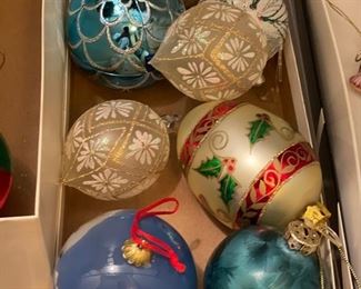 Vintage Christmas Ornaments. Other ornaments include Lenox, Waterford and Danbury Mint.