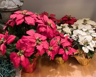 Faux Poinsettias.