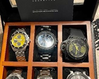 Collection of mens wristwatches
