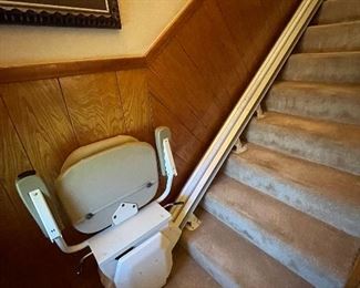 working elevator chair lift two parts