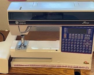 Husqvarna Viking sewing and embroidery machine with arm attachment