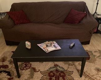 Sofa $50, upholstery damaged 
Painted coffee table $35

Buy it now, call Bill Anderson 615--9301 or Diane Cox 865-617-0420