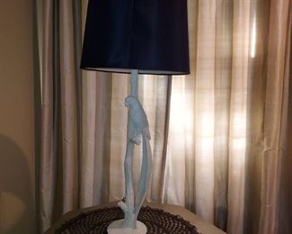 33in Unique Polystone Parrot Lamp with Shade