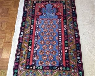 Colorful Hand Knotted Small Area Rug