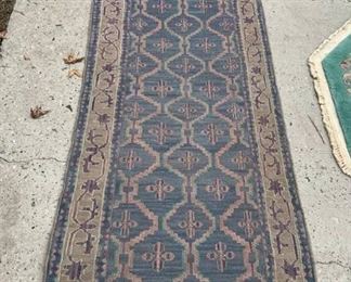 Hand Knotted Wool Runner Rug