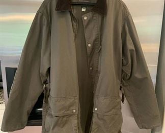 mens Banana Republic Army Green Jacket with Corduroy Collar