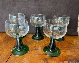 Schmitt Shone Green Stem Wine Glass