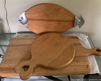 Three Wooden Cutting Boards