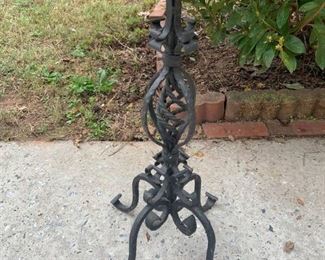 Twisted Iron Candle Holder