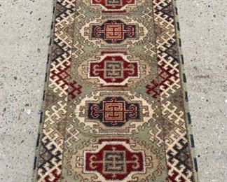 Wool Pile Runner Rug Hand Crafted in India