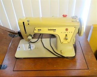 Singer Sewing Machine and drop leaf table