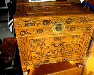 Carved chests   3 ea
