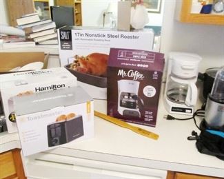 Unopened new toasters, coffee makers  Big Roaster