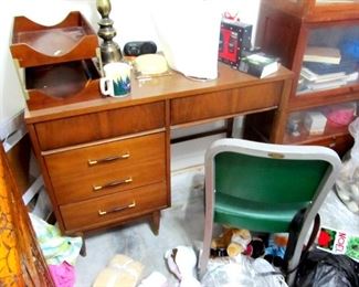 Vintage wood desk  personal secretary