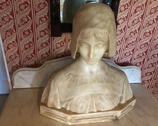 75 LB. SIGNED MARBLE BUST
