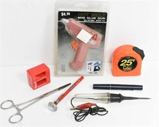 Mini Glue Gun Measuring Tape Testing Light & More