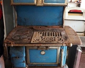 Charter Oak Cast Iron Wood Burning Cook Top Stove, 62" x 40" x 29"