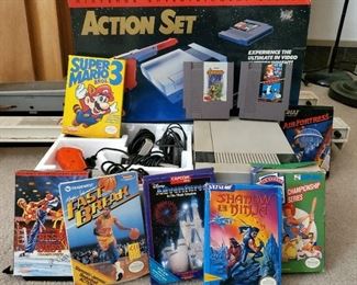 Nintendo Action Set In Original Box, Includes Extra Games Mario Brothers, Duck Hunt Karate And More
