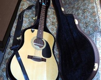 Fender 6 String Acoustic Guitar, Model CD-06NAT, Includes Leather Hard Side Case