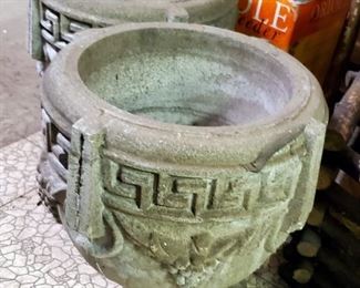 Raw Wood Plant Stands, 40" And 23", Terra Cotta Pots, Various Sizes, Macrame Plant Hanger, And More