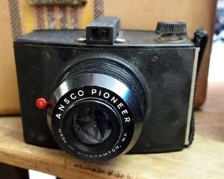 Hawkeye Picture Outfits #2A, Model B, In Original Box, Includes Film, And Ansco Pioneer Camera With Flash, Film, Flash Bulbs In Carrying Case