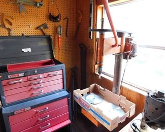 drill press, Master Mechanic professional tool box