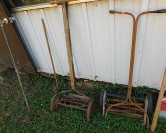 vintage lawn mowers