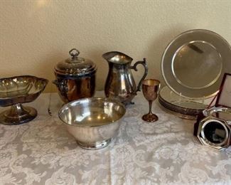 SILVER PLATED SERVING ITEMS