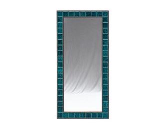 Danish Mid-Century Tile Framed Mirror