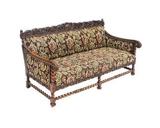Upholstered Baroque Style Sofa