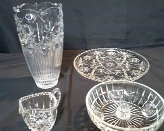 4 Piece Miscellaneous Cut Glass Set