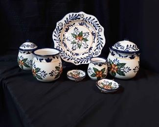 Beautiful Decorative Plate With Matching Containers