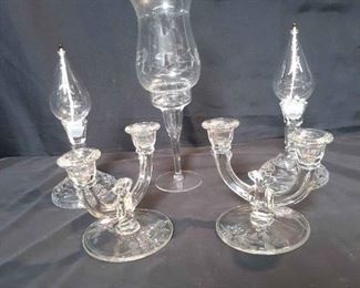 Candle holders and kerosene lamps