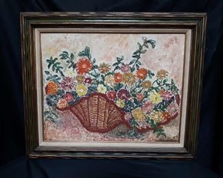 Floral Basket Painting