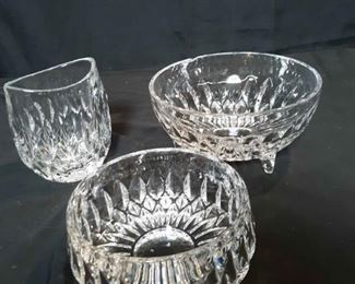 Three Piece Cut Glass Set