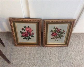 Embroidered rose pictures