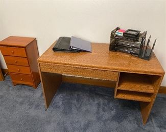 Desk, Small Cabinet