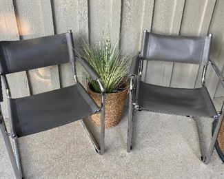 Original Mart Stam Cantilever Leather Chairs