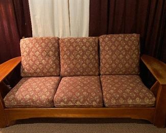 Cushman Paddle-Arm Three-Seat Sofa - original finish, original spring cushions