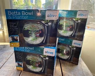 Aquariums and Planter, new in box