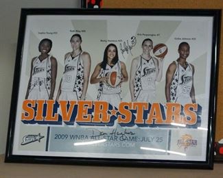 Signed Silver Stars (Becky Hammon) and Dan Hughes) poster