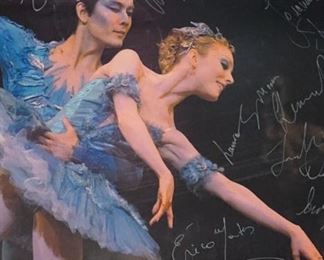 Royal Ballet signed poster from the entire cast of Sleeping Beauty from the show at the Lila Cockrell Theatre in San Antonio