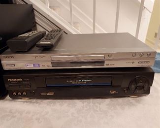Panasonic VHS Player & Sony DVD Player