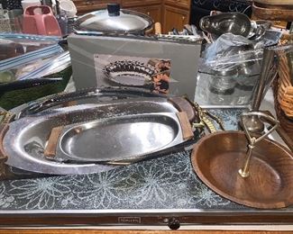 Vintage Warming Tray, Charcuterie/ Serving Trays.