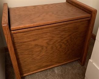 Adorable storage bench.