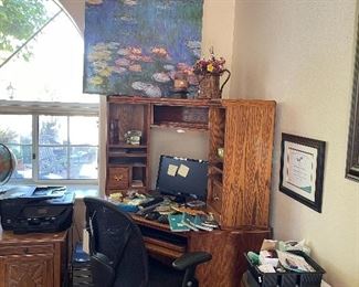 Desk - Monet water lilies print - new ordered from Wayfair. 